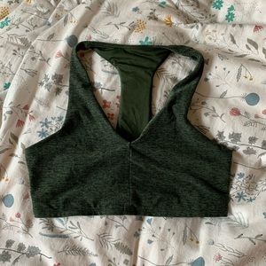 Alo Yoga Green Racerback Sports Bra